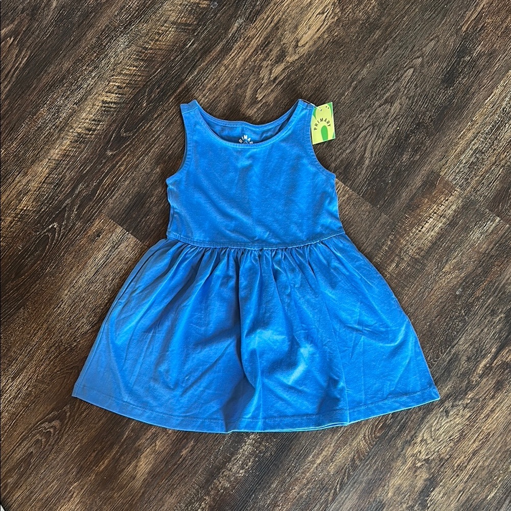 Blue Sleeveless Kids Dress